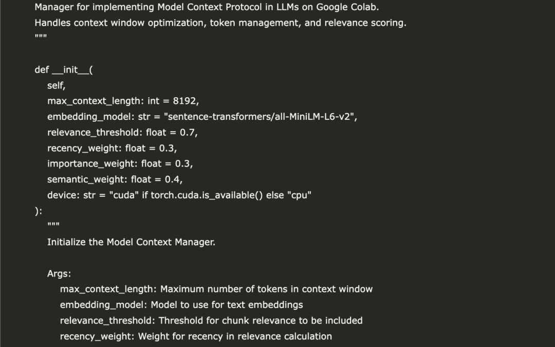 Coding tutorial for model context protocols, focusing on context ratings for semantic blocks, dynamic token management, and effective LLM interactions